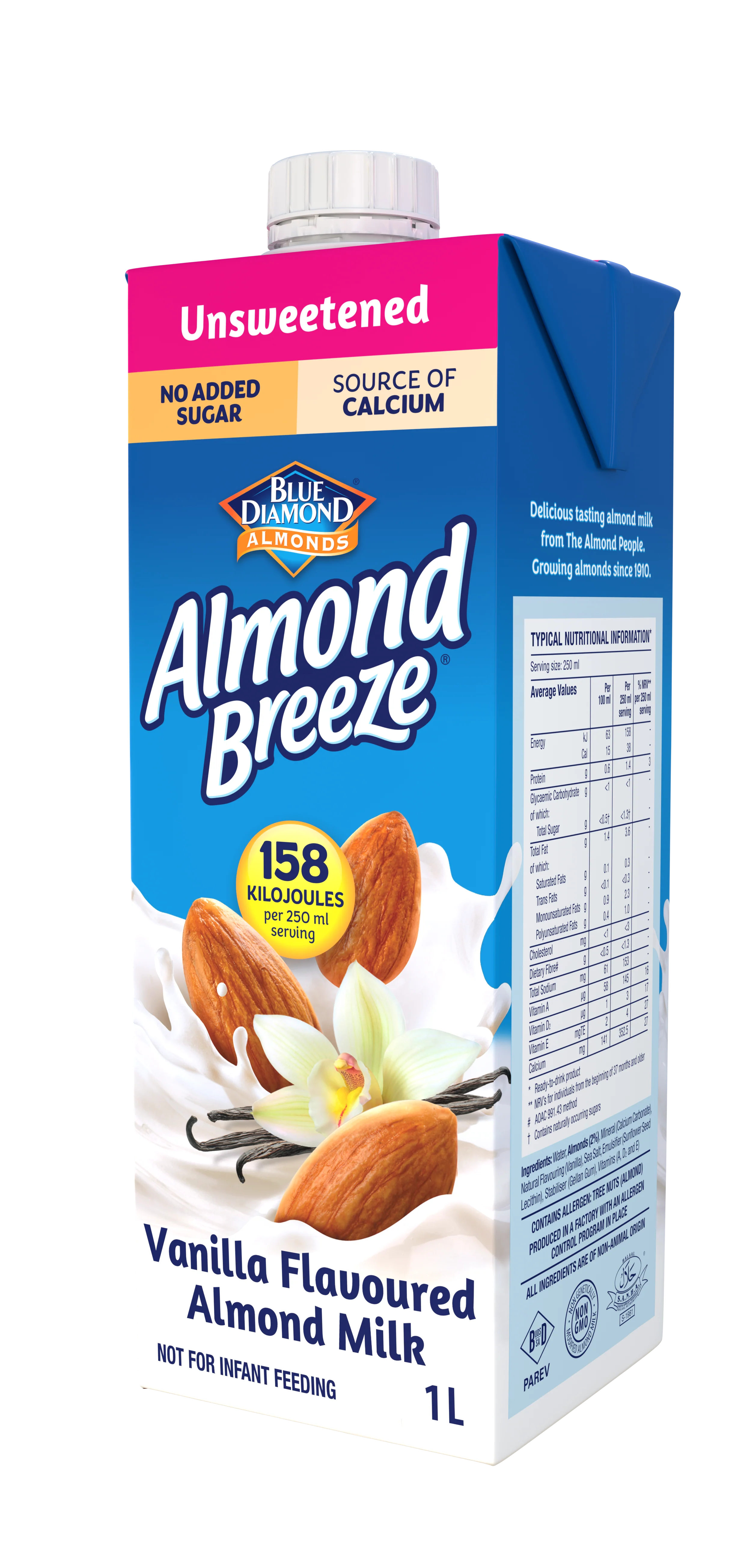 Almond Breeze - Almond Milk Unsweetened Vanilla 1lt - Image 3