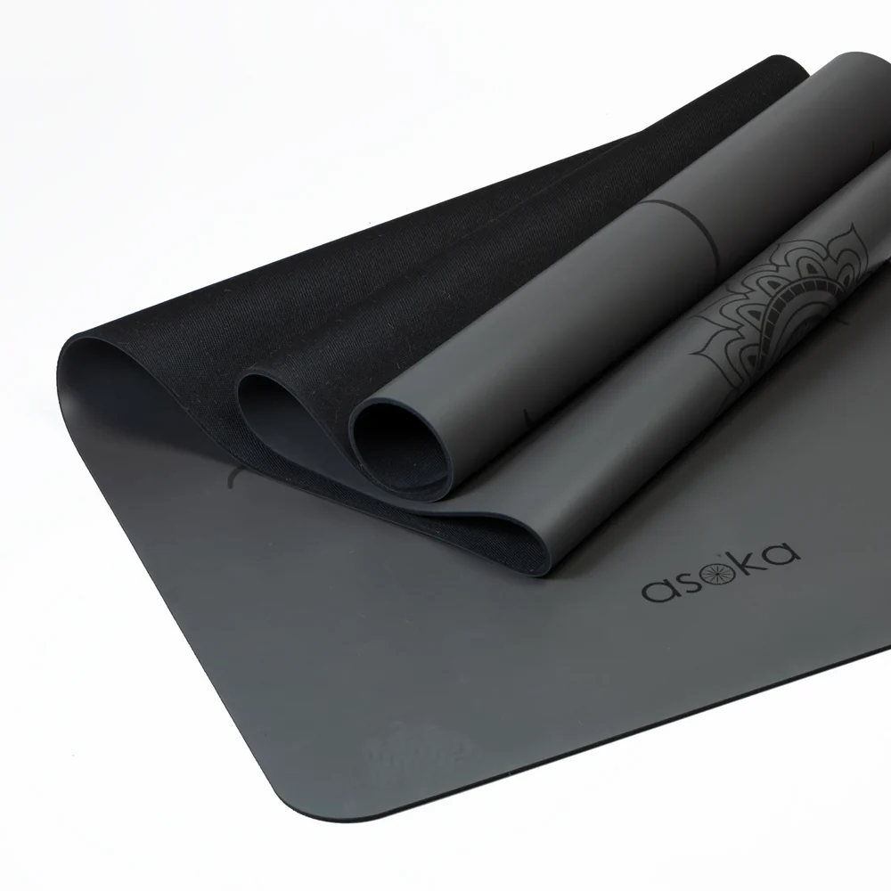 Asoka - Alignment Yoga Mat Charcoal  Mandala - Image 4