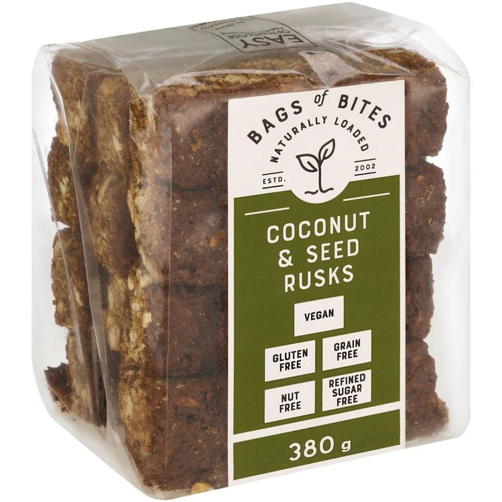 Bags of Bites - Rusks Coconut & Seed 380g - Image 2