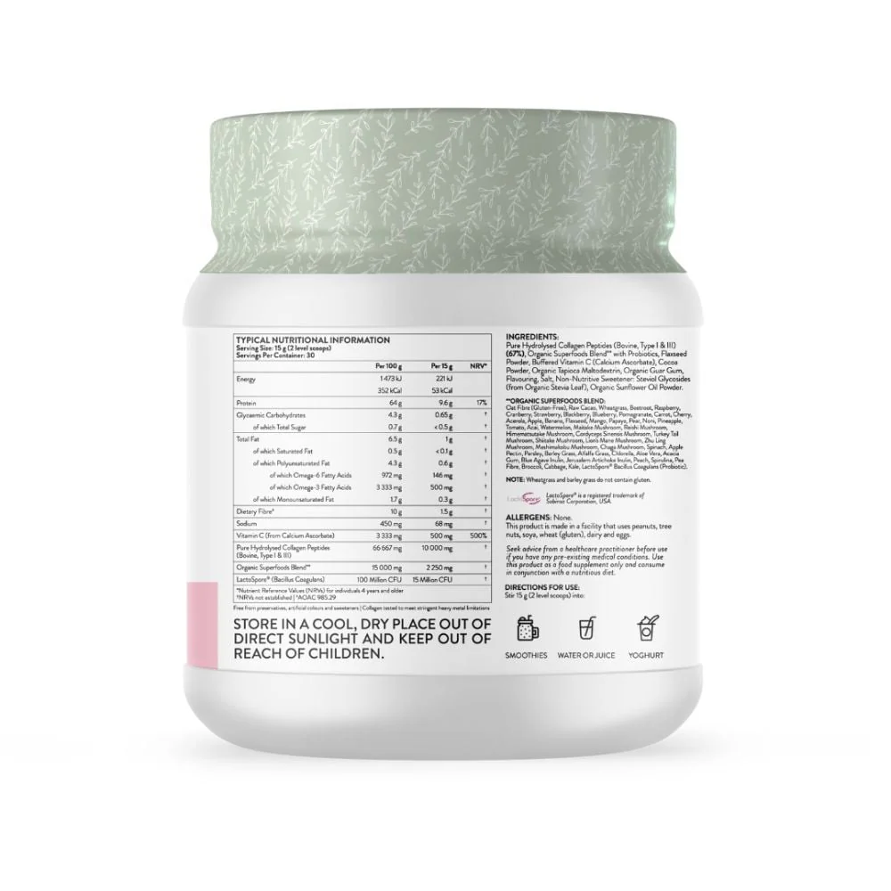 Beauty Gen - Beauty Greens Raw Cacao 450g - Image 3