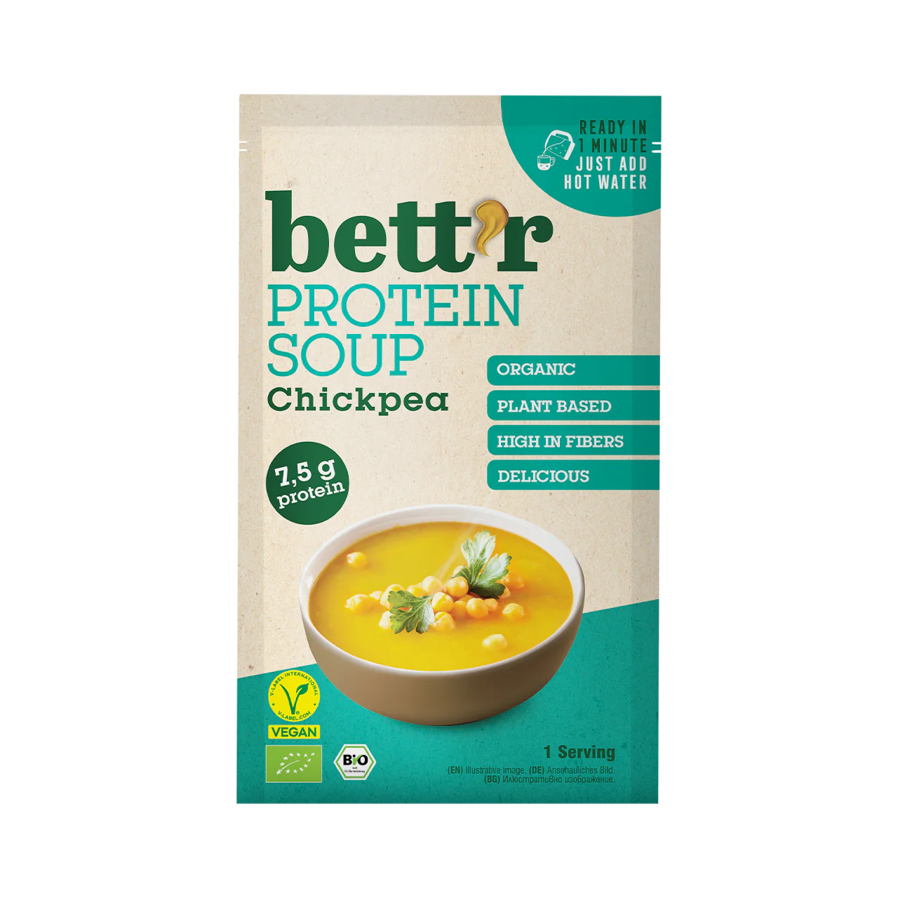 Bett'r - Instant Soup Chickpea High Protein 30g
