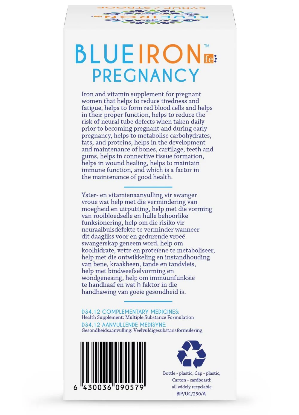 Blueiron - Pregnancy Blueberry 250ml - Image 3