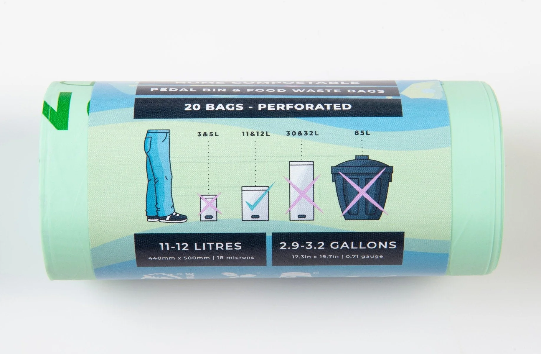 Bonnie Bio - Home Compostable Pedal Bin Bags 11-12L 20s - Image 3