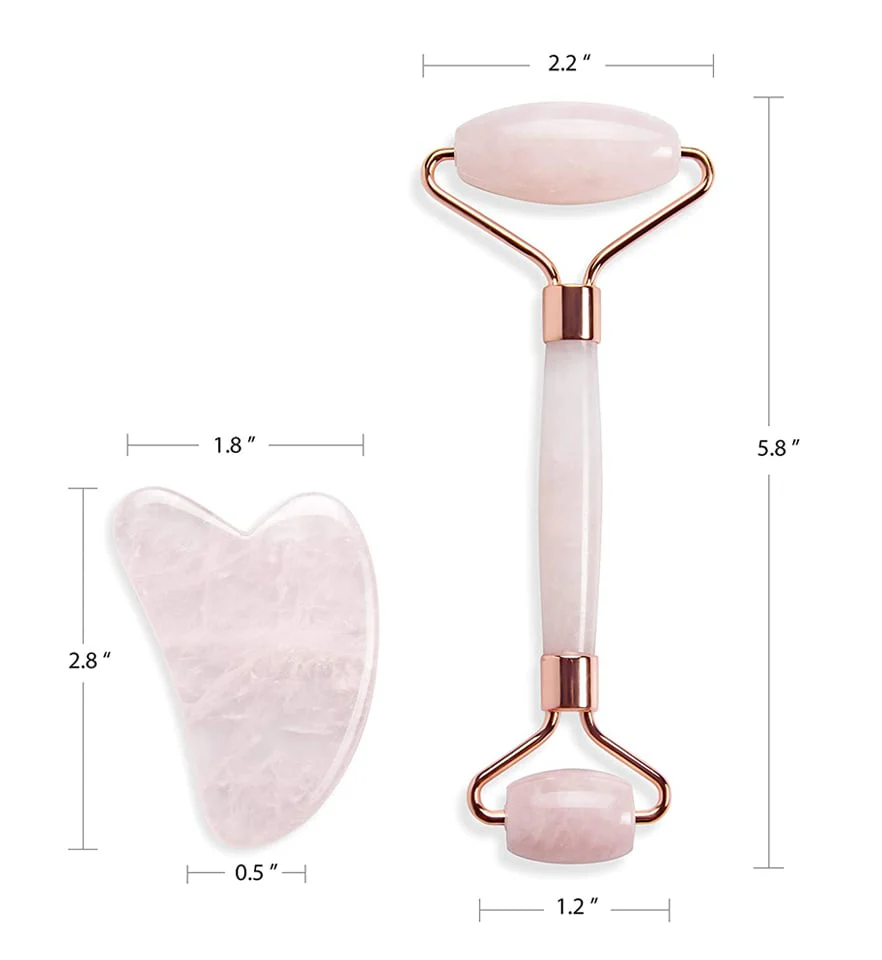 Celluvac - Rose Quartz Facial Roller & Gua Sha - Image 2
