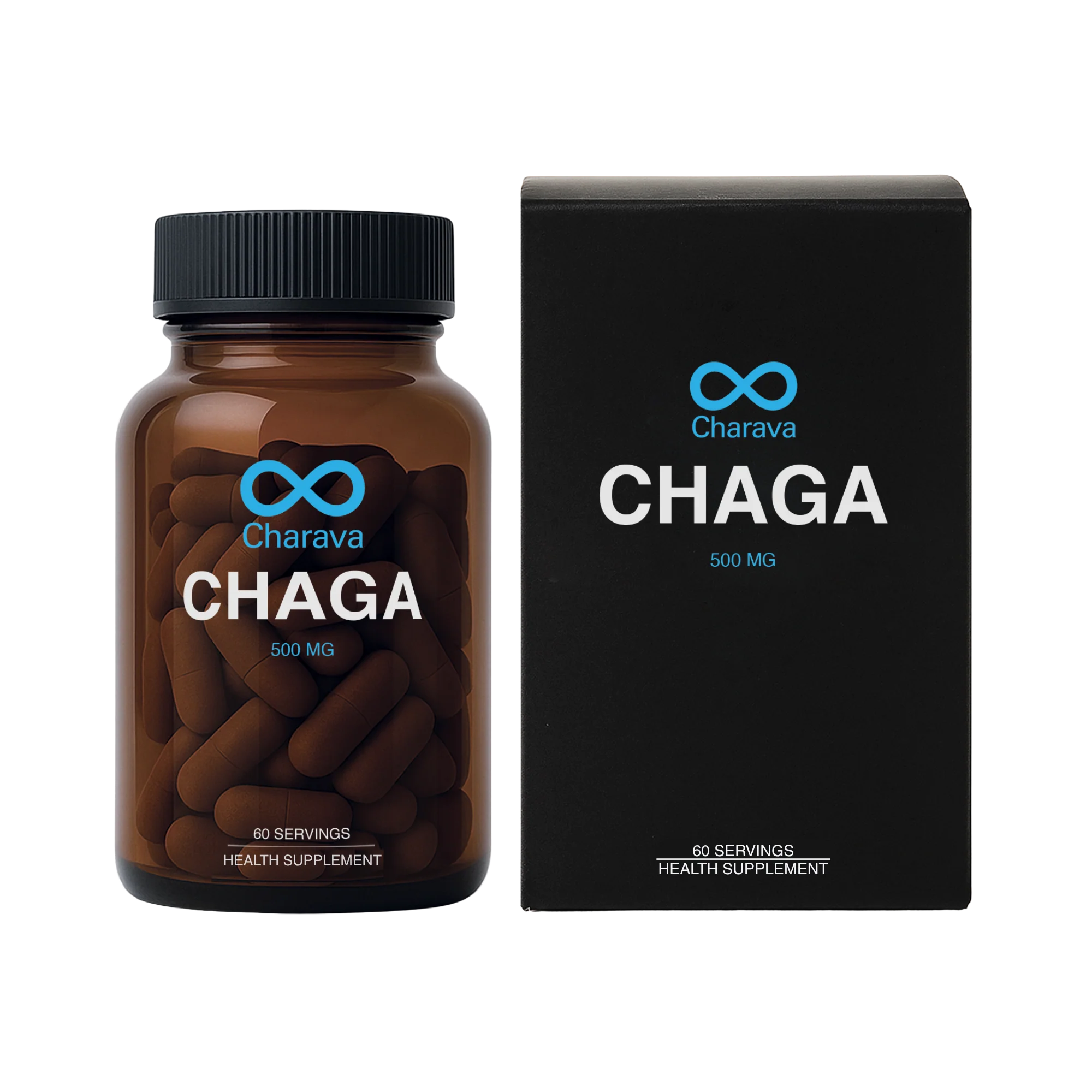 Charava - Chaga 500mg 60s - Image 3
