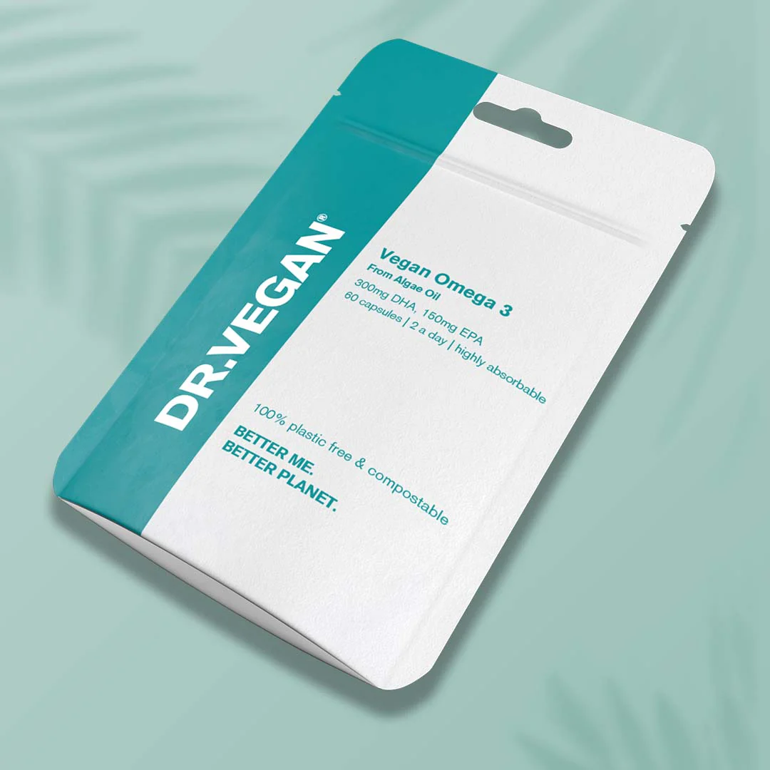 Dr Vegan - Vegan Omega 3 300mg DHA 150 EPA 60s - Image 4