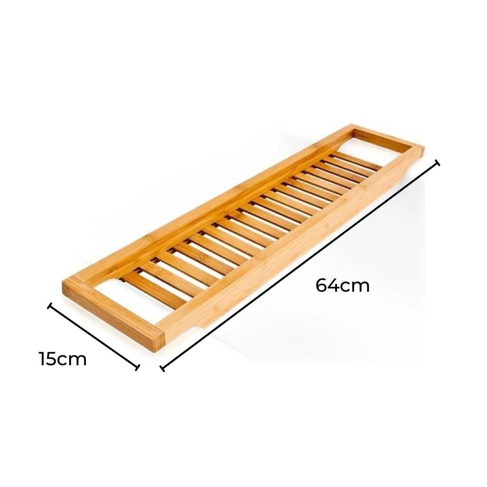 Eco Lifestyle - Bamboo Bathroom Caddy Rack 65cm - Image 2