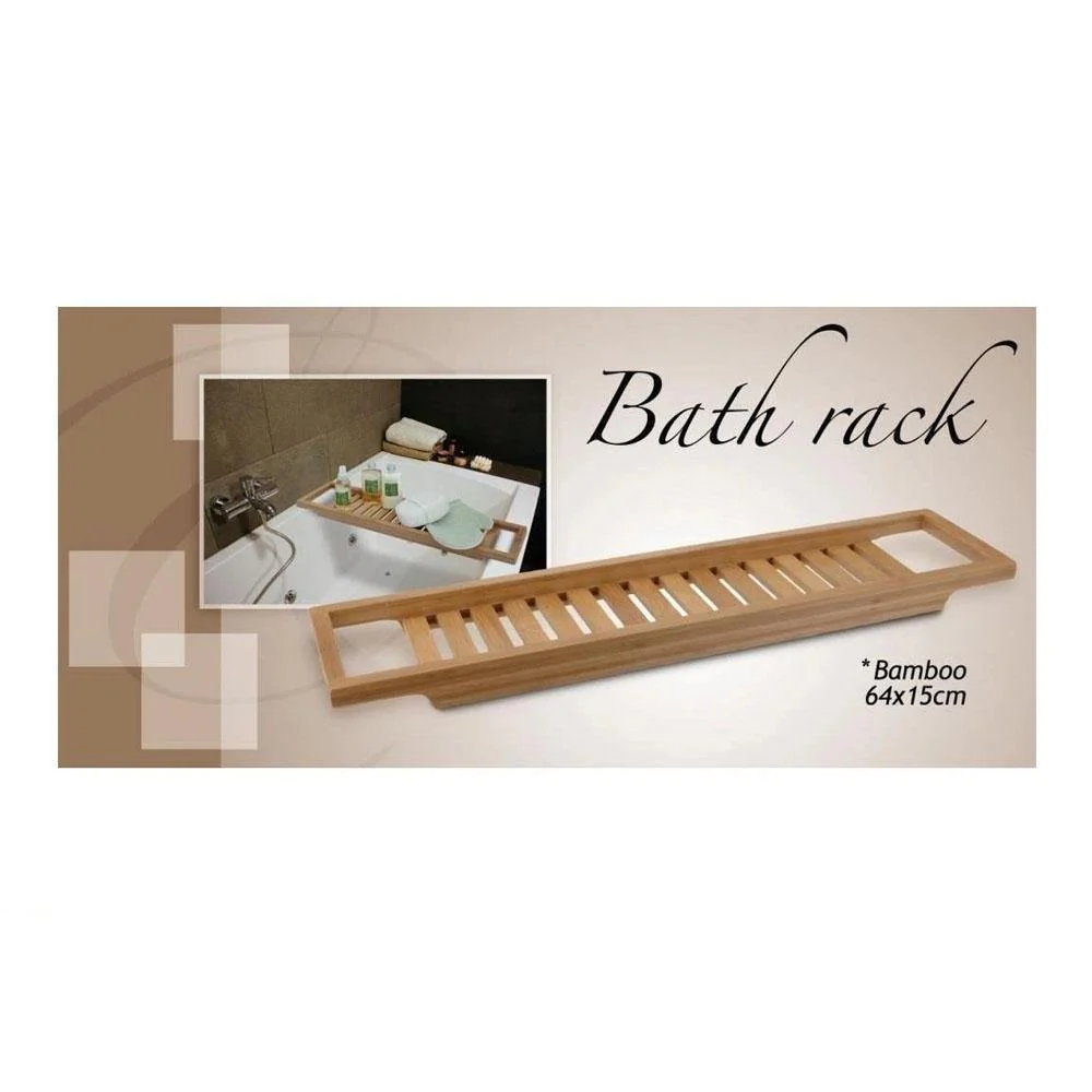 Eco Lifestyle - Bamboo Bathroom Caddy Rack 65cm - Image 3