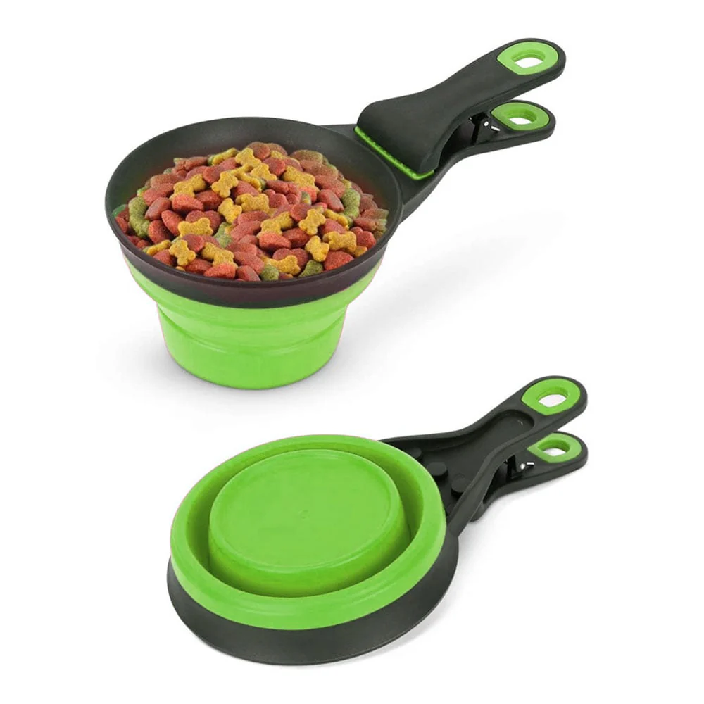 Eco Lifestyle - Foldable Pet Food Scoop Green 237ml - Image 4
