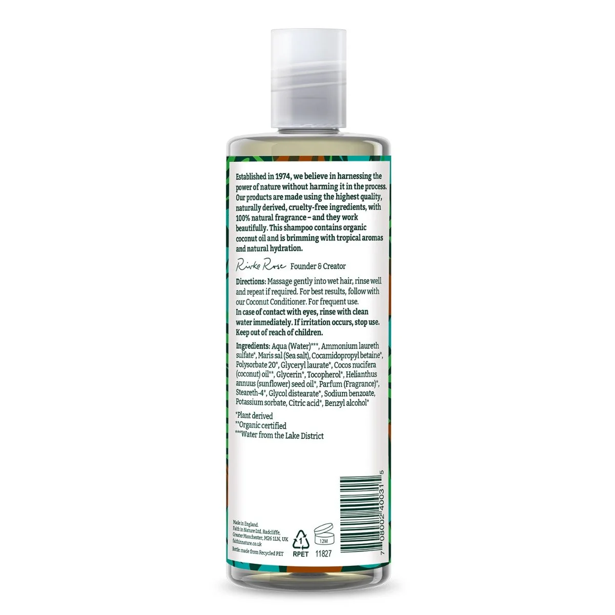 Faith in Nature - Shampoo Coconut 400ml - Image 2