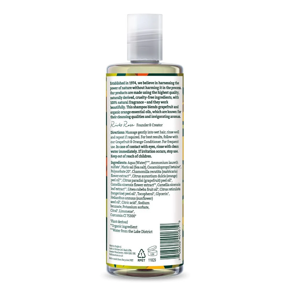 Faith in Nature - Shampoo Grapefruit & Orange 400ml - Image 2