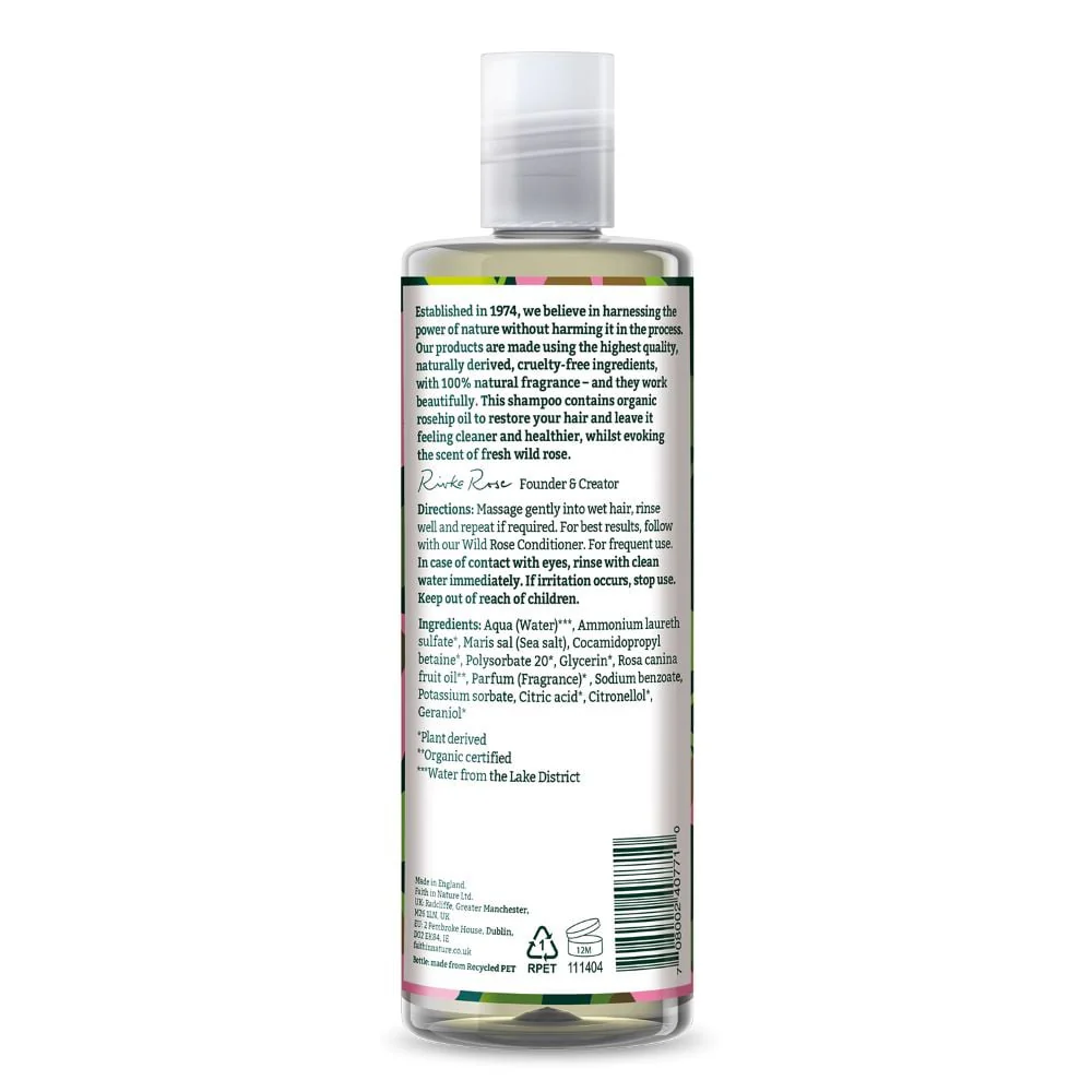 Faith in Nature - Shampoo Wild Rose 400ml - Image 2