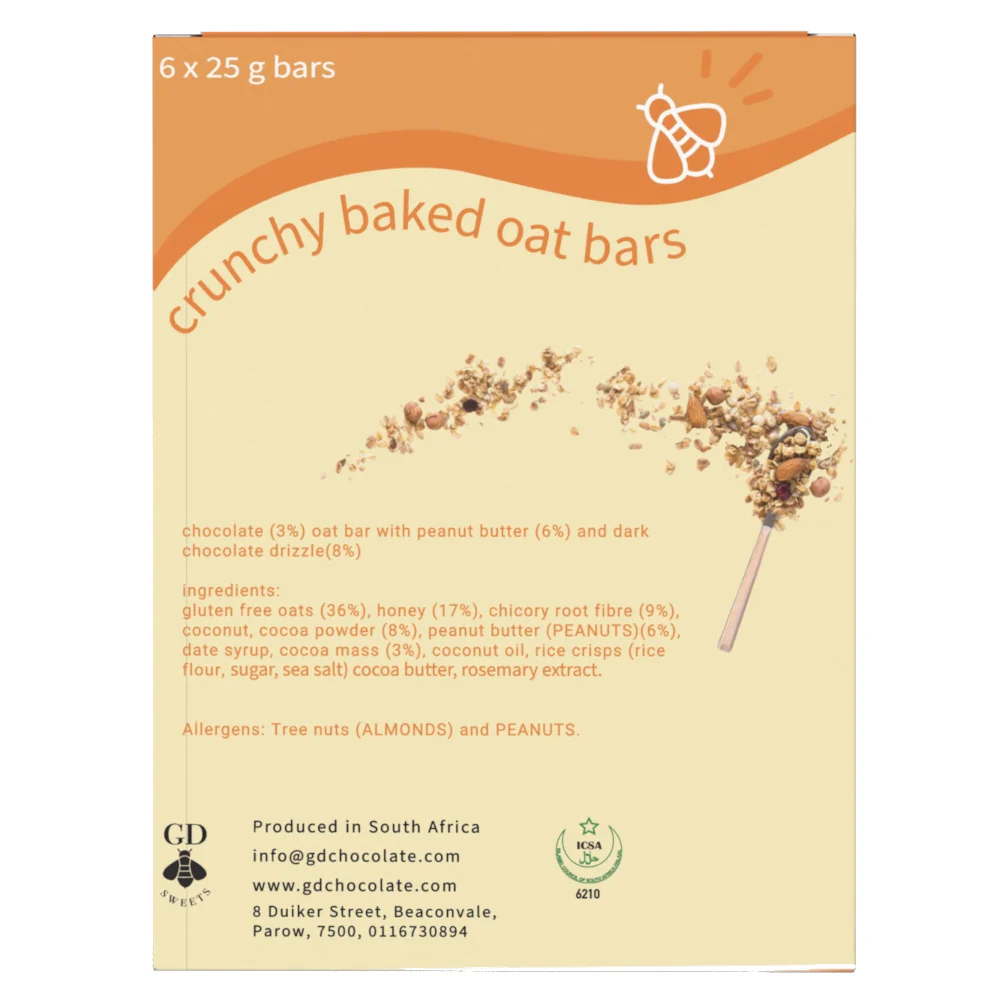 GD - Oat Bars Peanut Butter Dark Chocolate 150g - Image 2