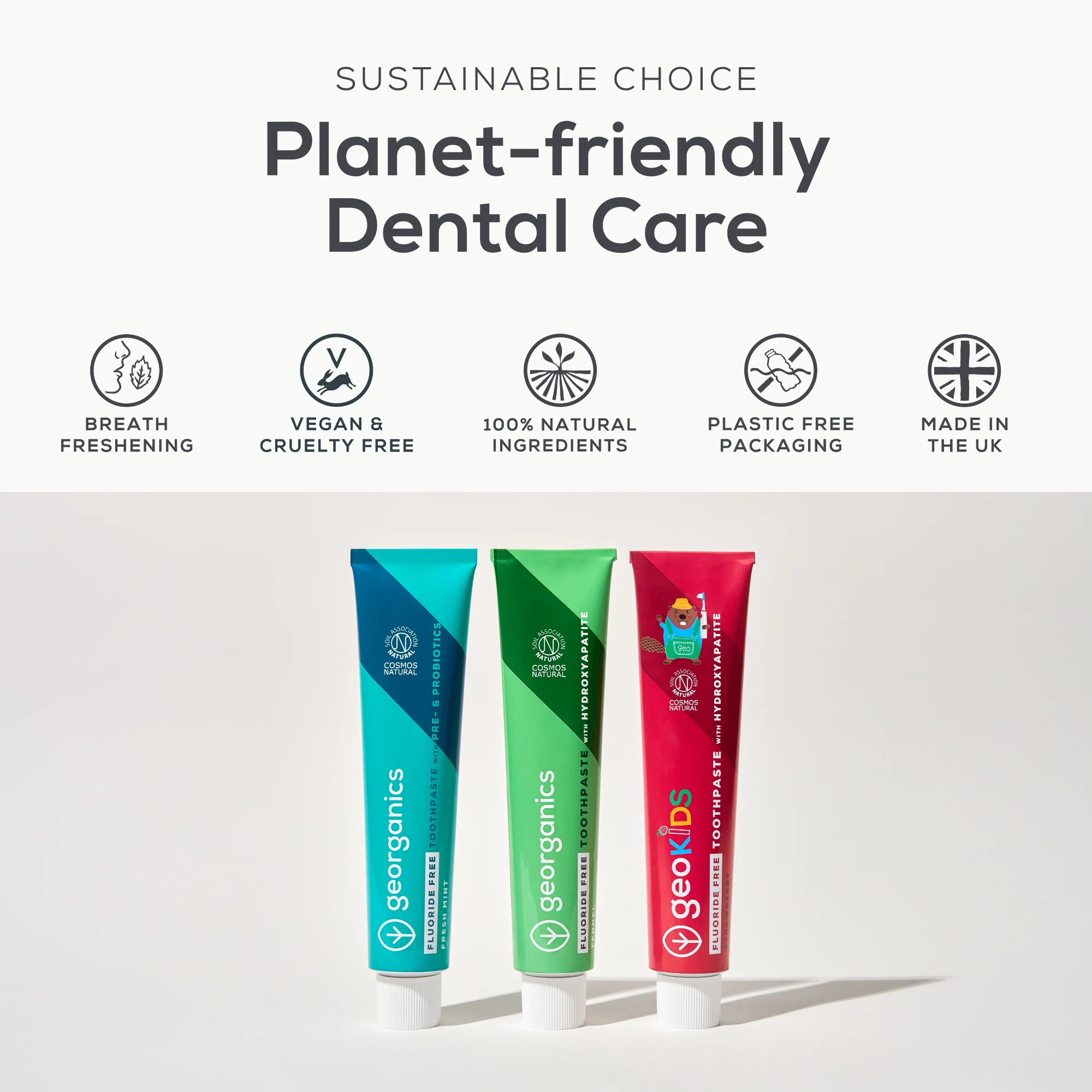 Georganics - Kids Fluoride Free Toothpaste With Hydroxyapatite Strawberry 75ml - Image 6