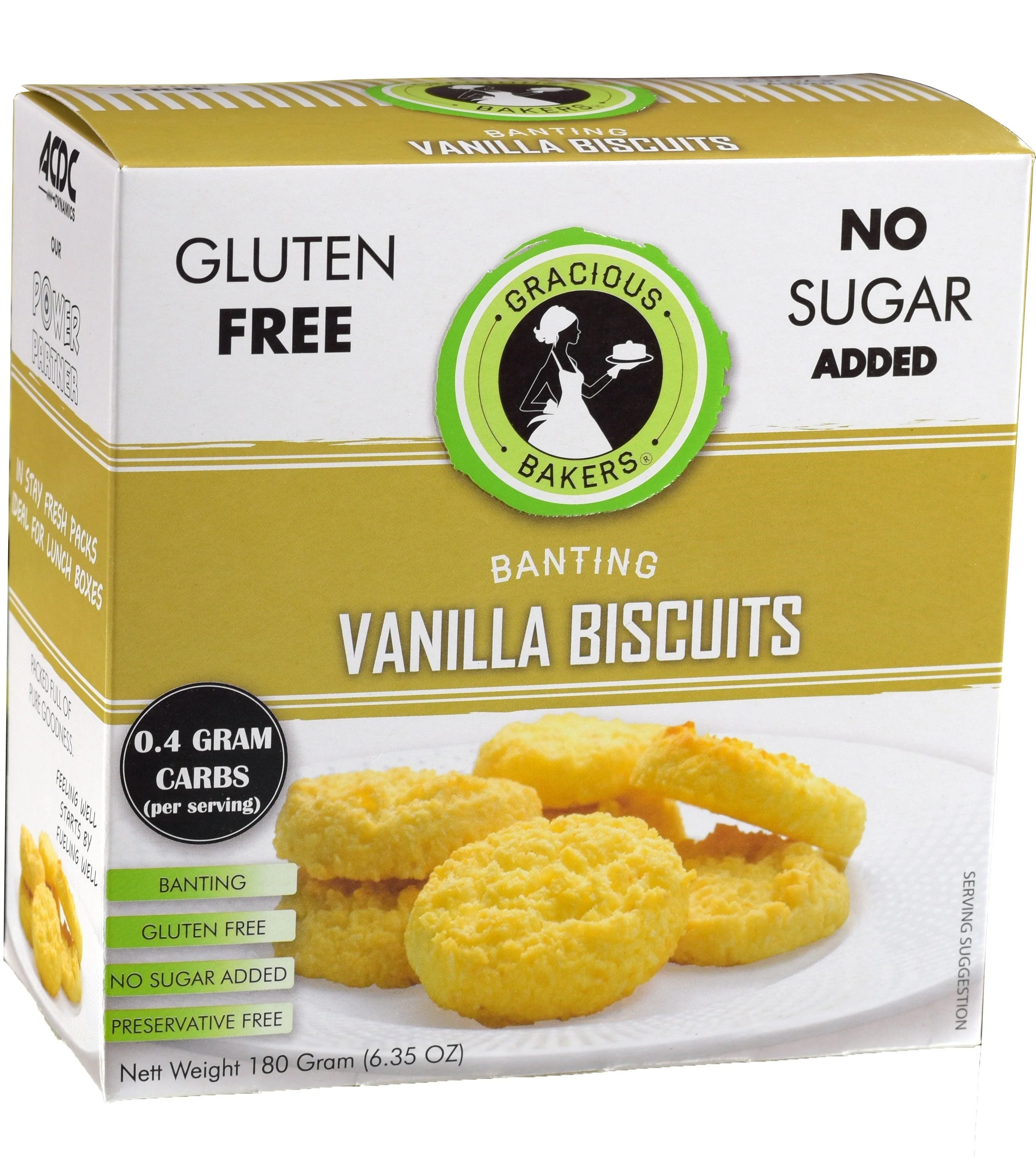 Gracious Bakers - Biscuits Vanilla Banting 180g