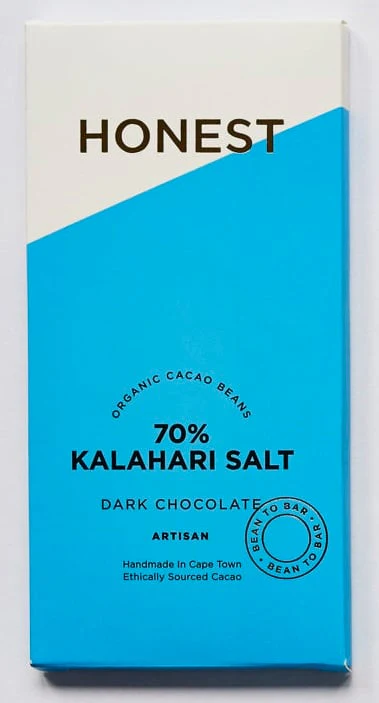 Honest - 70% Dark Chocolate Slab Kalahari Salt 60g