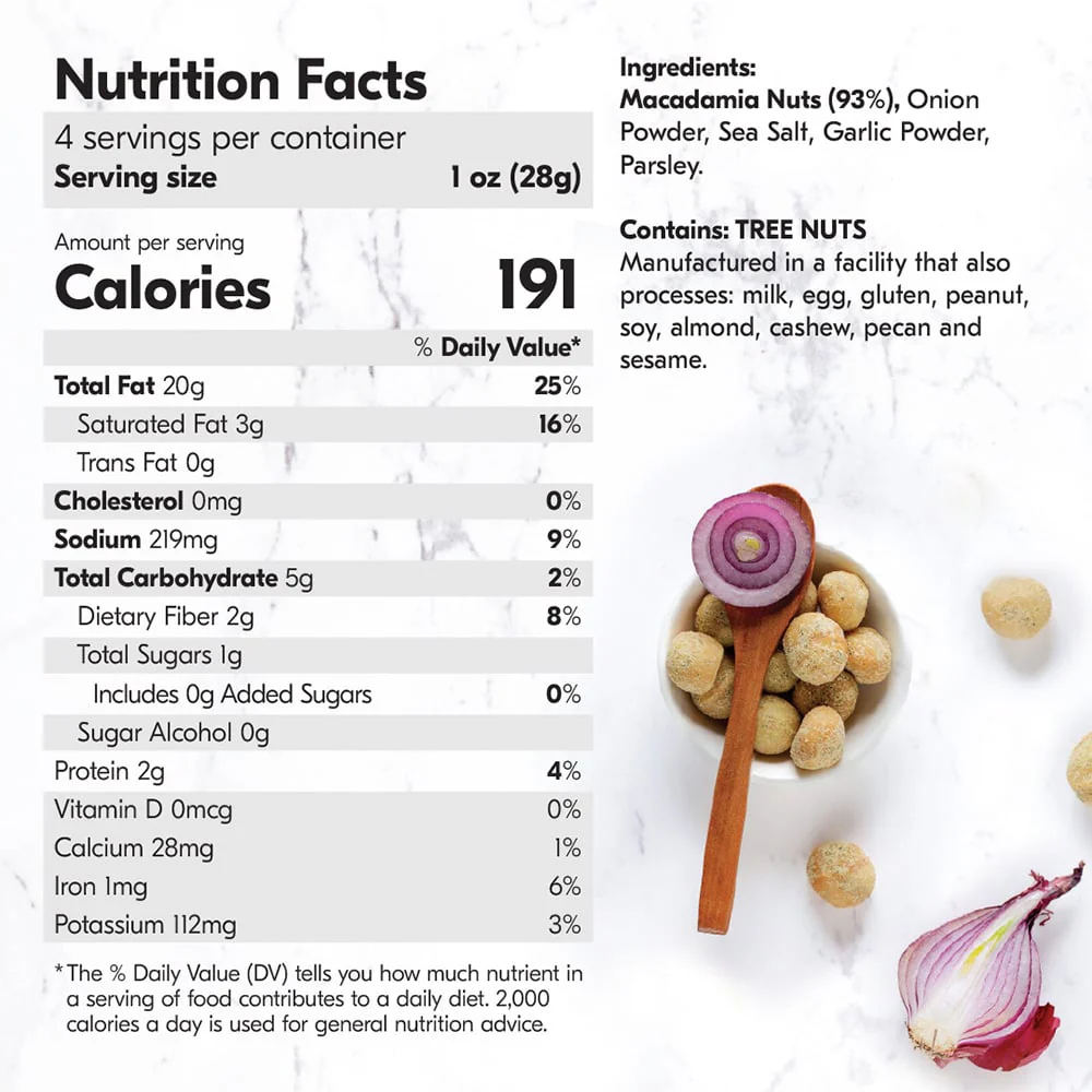 House of Macadamias - Macadamias Nuts Roasted Onion 113g - Image 3