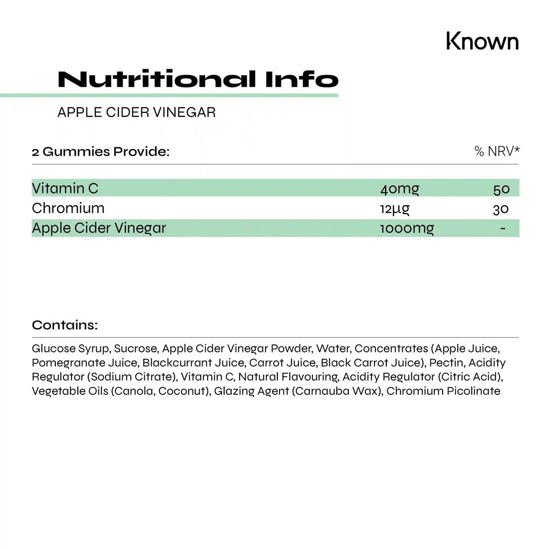 Known - Apple Cider Vinegar 60s - Image 2