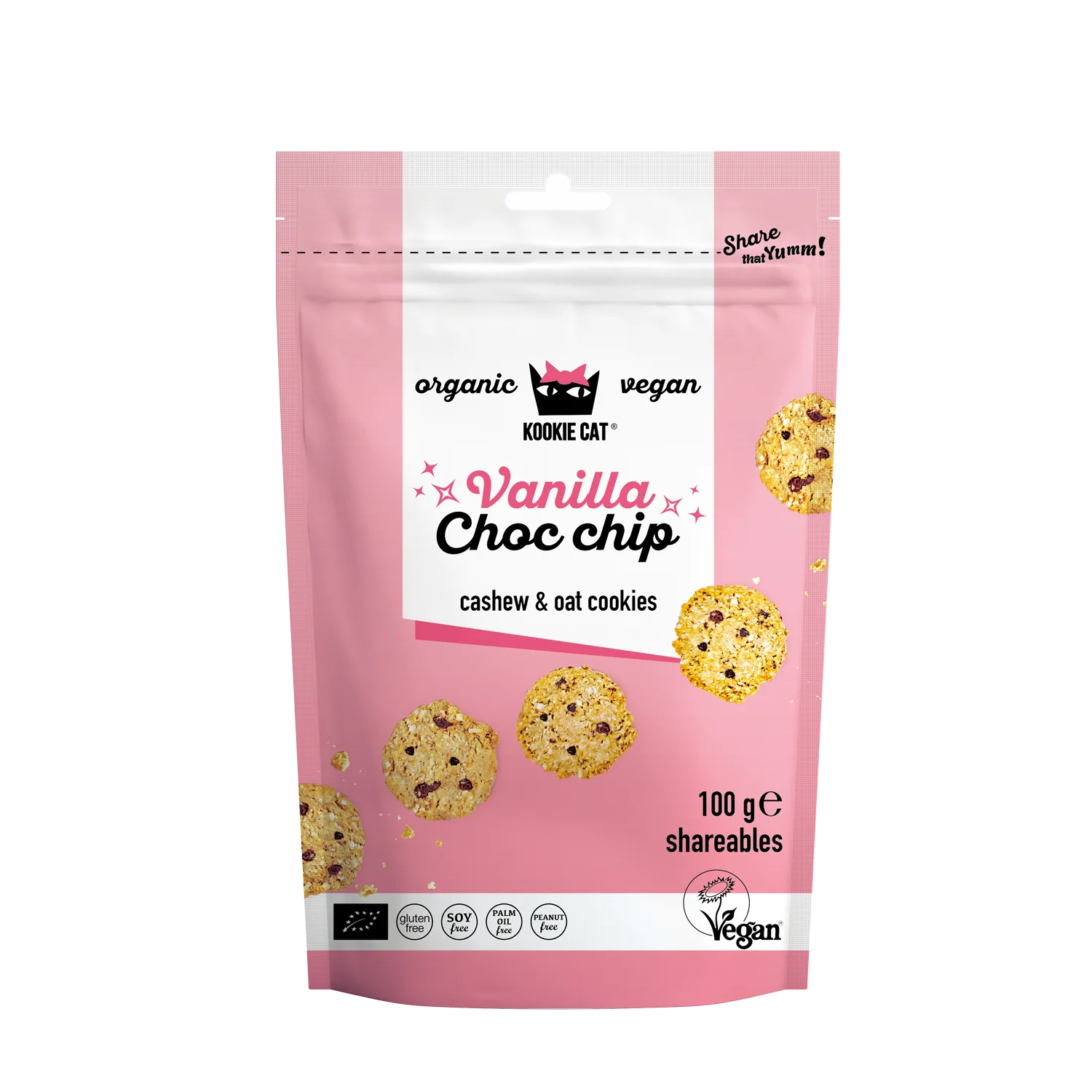Kookie Cat - Cookies Mini Vanilla & Choc Chip 100g