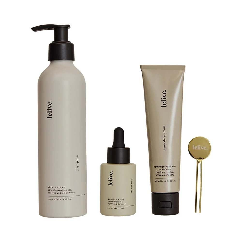 lelive - Bestselling 3 Step Routine - Brighten, Clarify + Glow (all skin types)