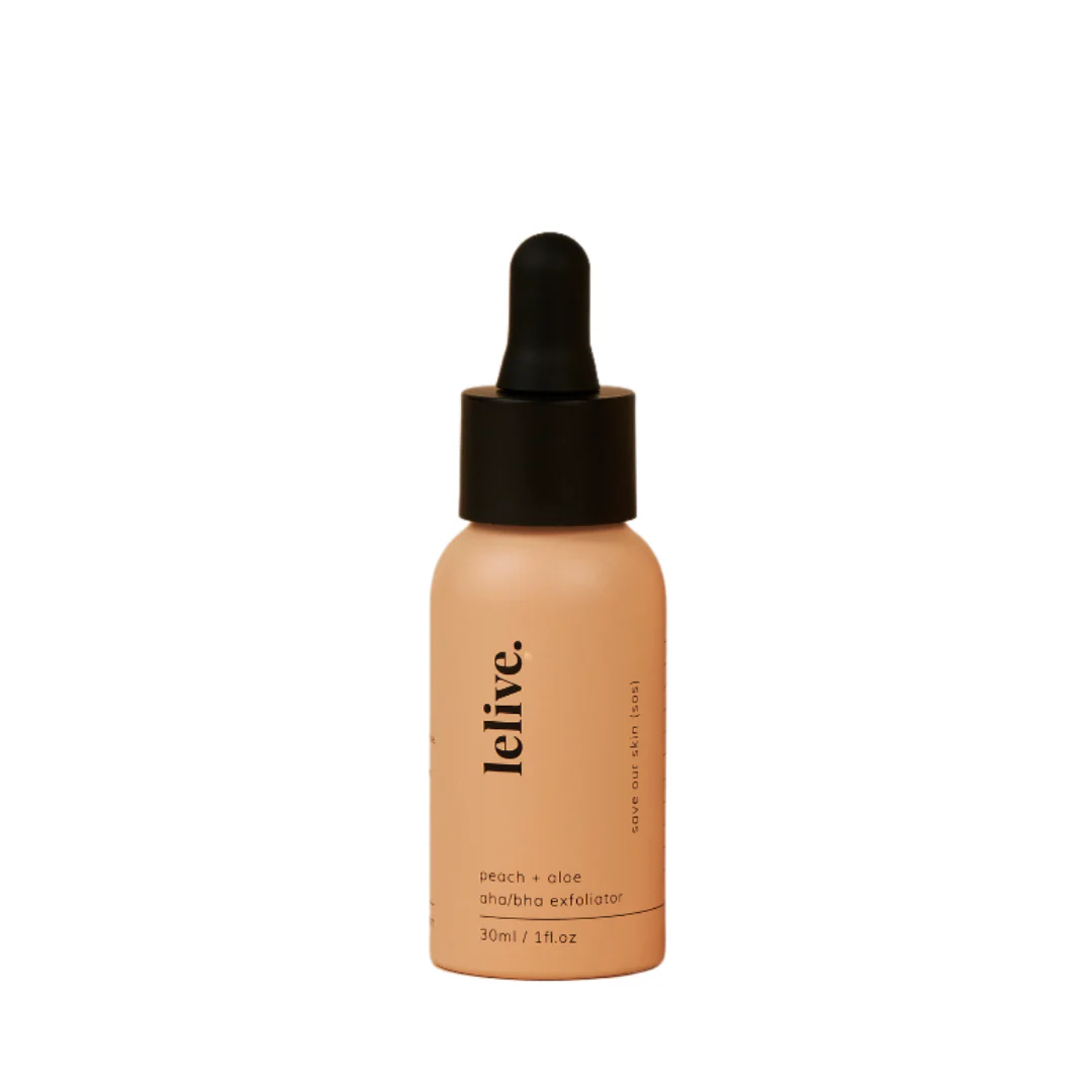 lelive - Save Our Skin Exfoliator Peach & Aloe AHA/BHA 30ml - Image 2