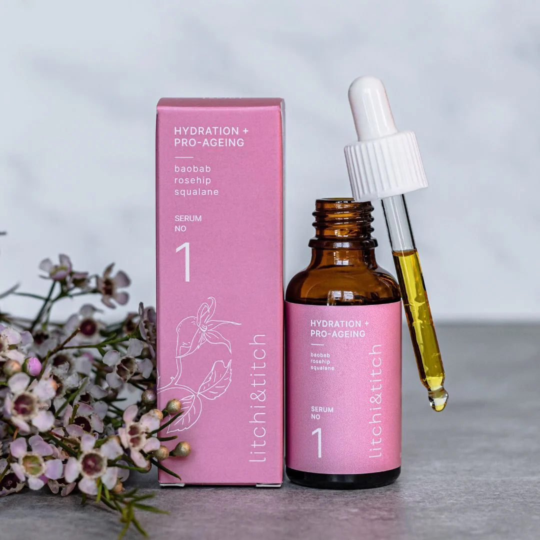 Litchi & Titch - Hydrating & Pro Ageing Serum 30ml - Image 2