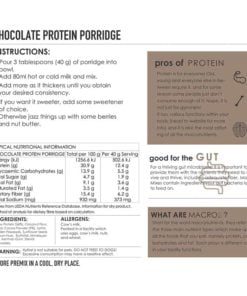 Macro Mixes - Porridge Instant Protein Chocolate 240g - Image 3