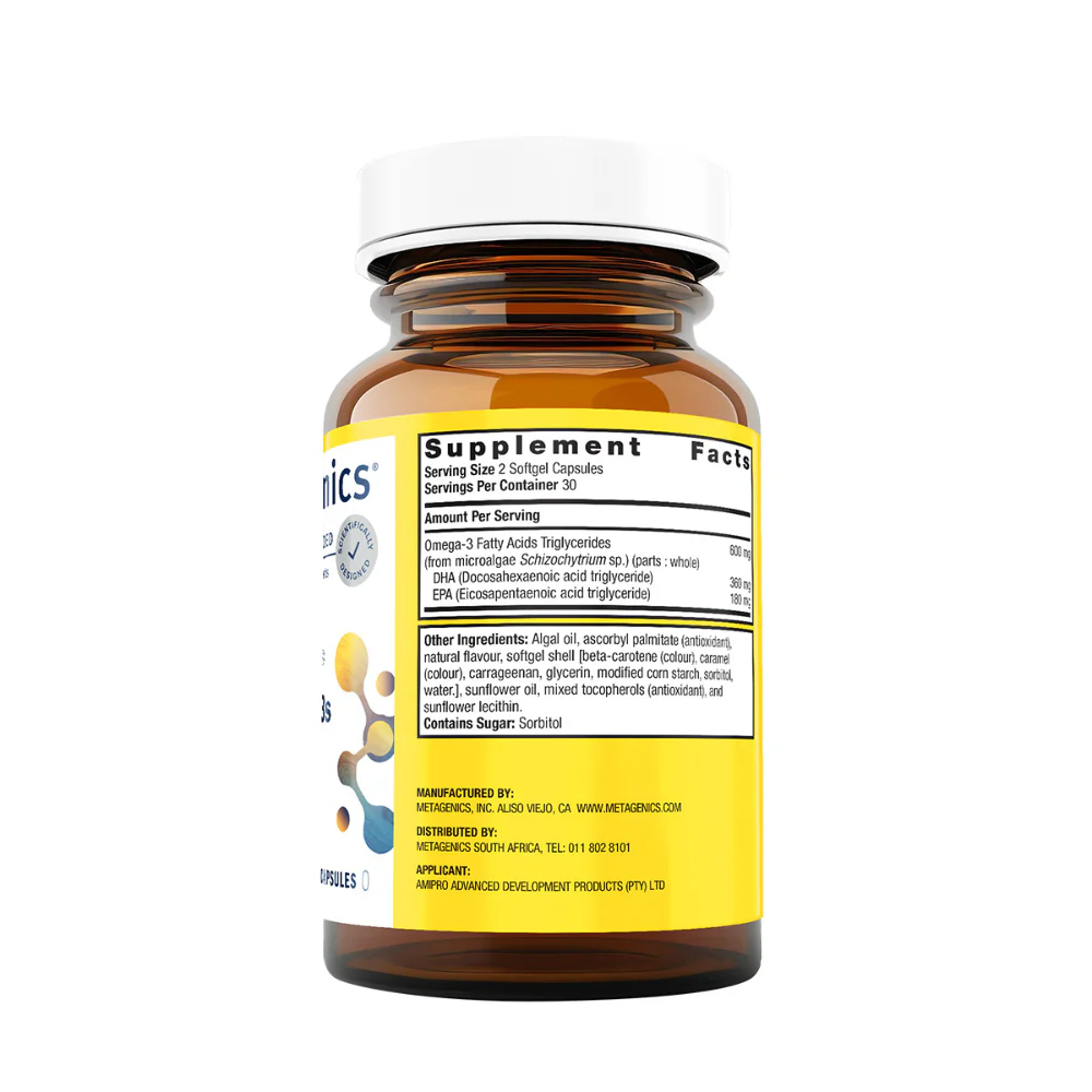 Metagenics - OmegaGenics Algae Omega-3s 300 60s - Image 2