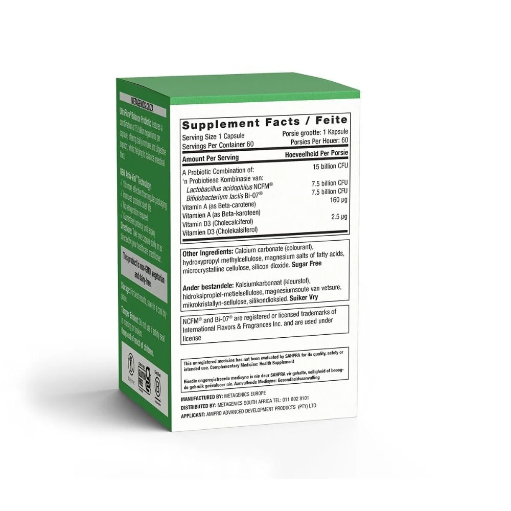 Metagenics - UltraFlora Balance Probiotic 60s - Image 5