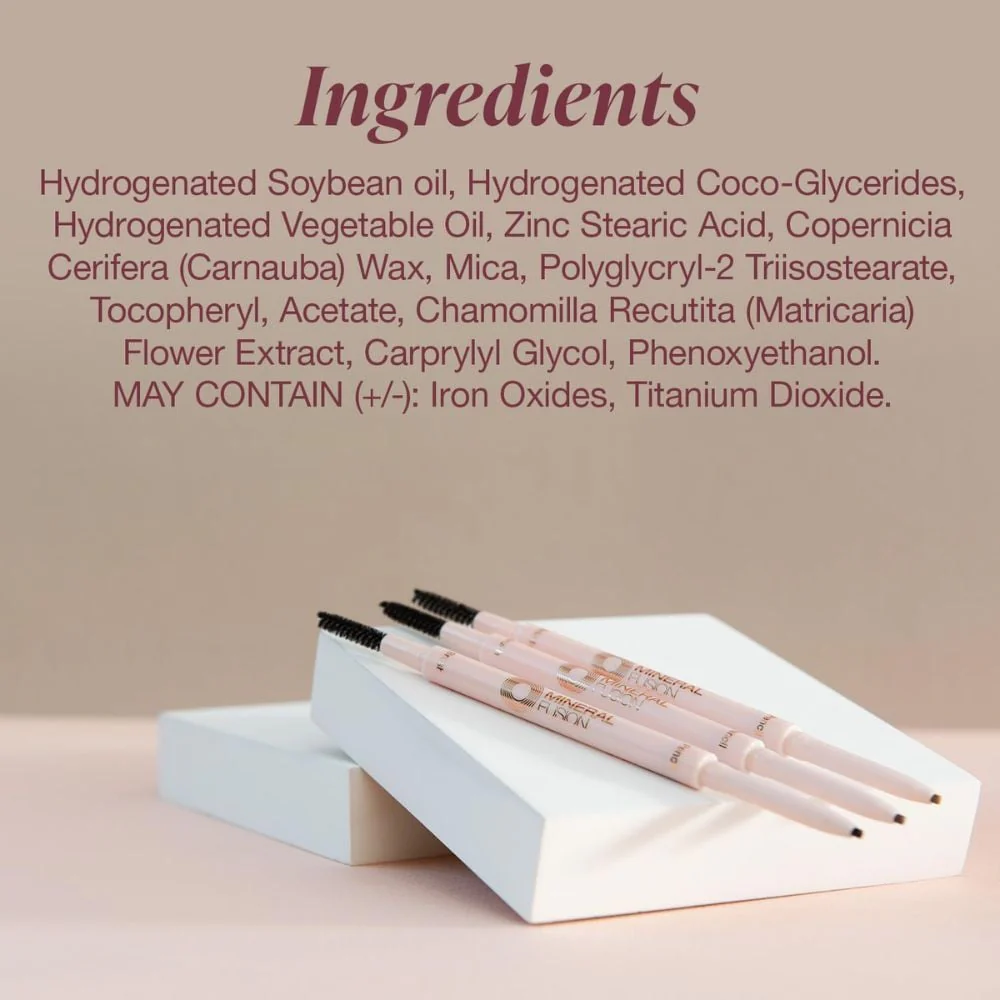 Mineral Fusion - Retractable Eyebrow Pencil Dark Brown - Image 4