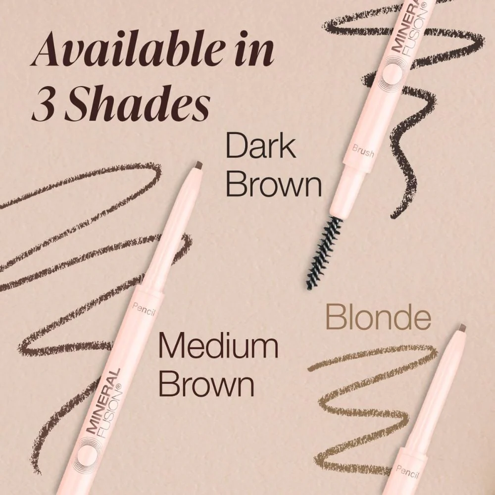 Mineral Fusion - Retractable Eyebrow Pencil Dark Brown - Image 5