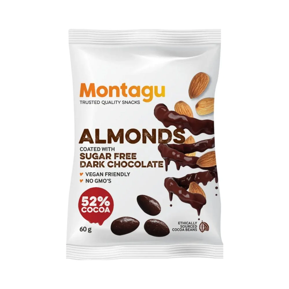 Montagu - Almonds Coated with Dark Chocolate Sugar Free 60g