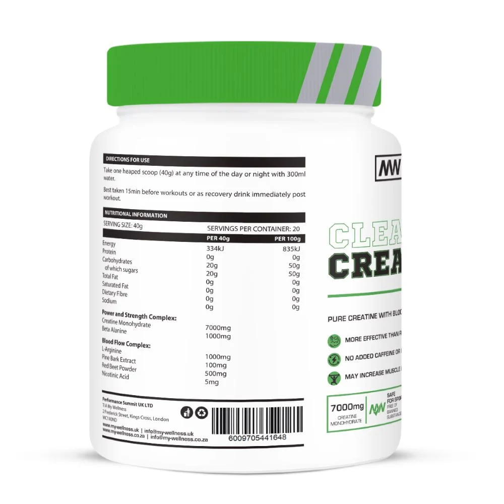 My Wellness - Clean Creatine Blood Orange 800g - Image 3
