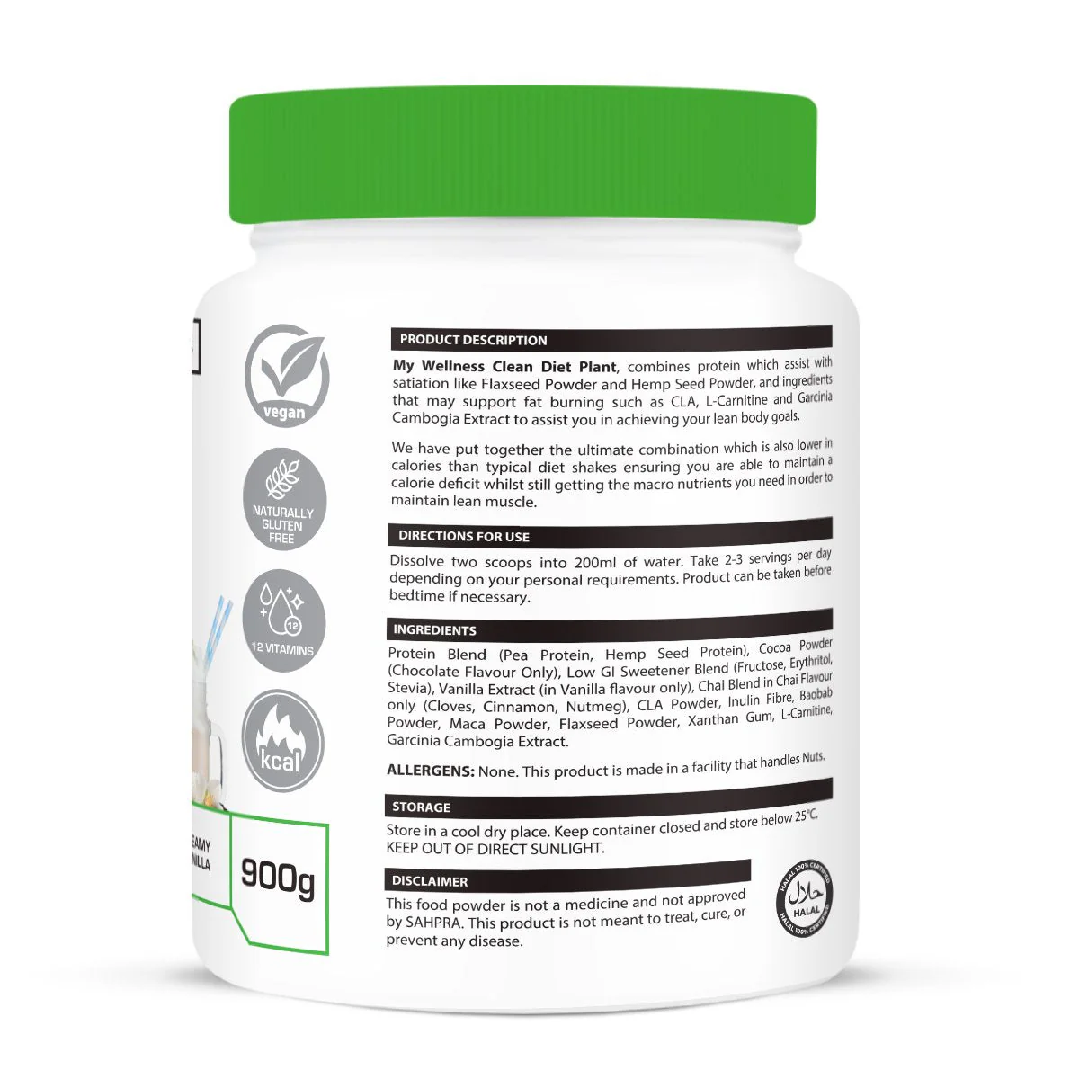 My Wellness - Clean Diet Plant Vanilla 900g - Image 2