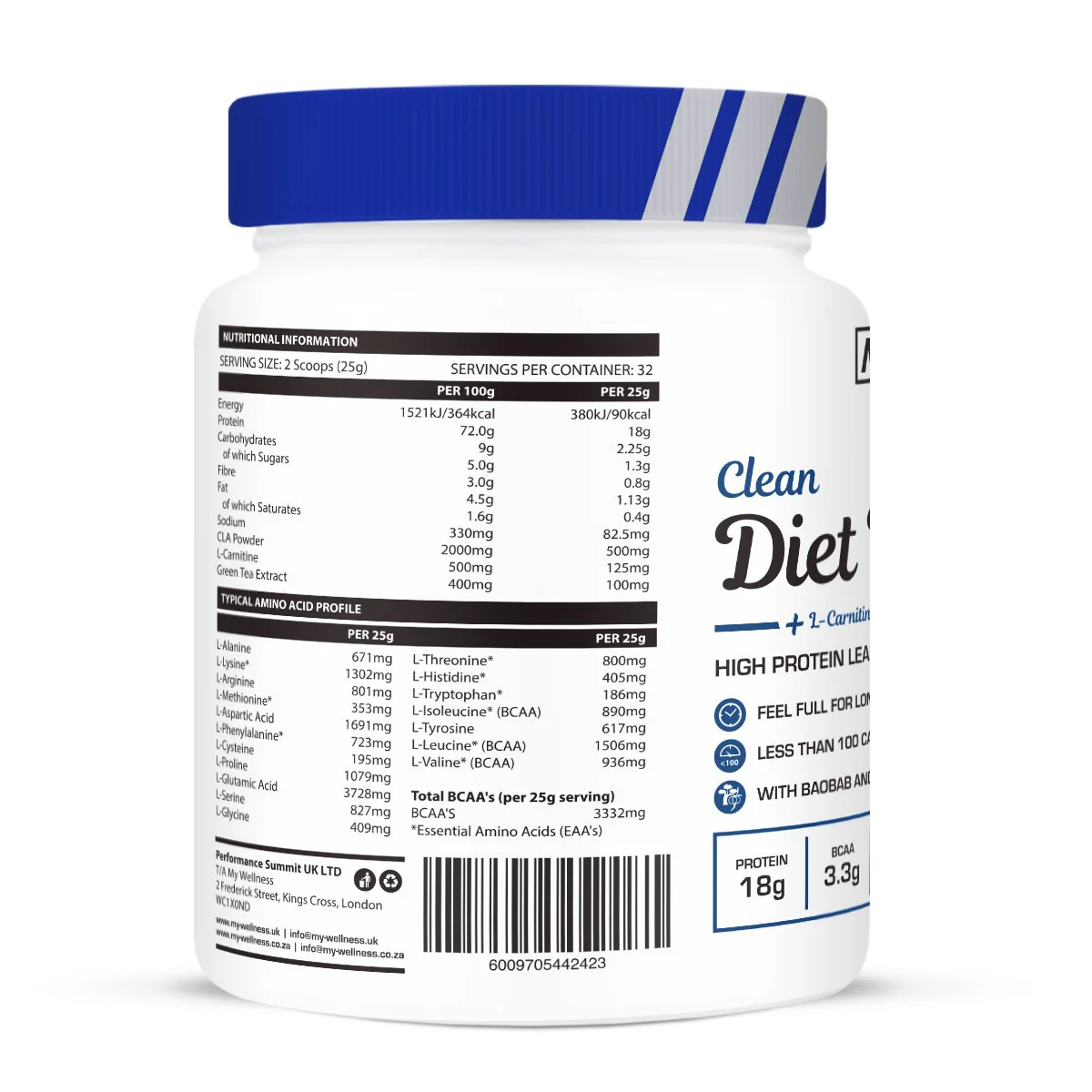 My Wellness - Clean Diet Whey Creamy Vanilla 800g - Image 3