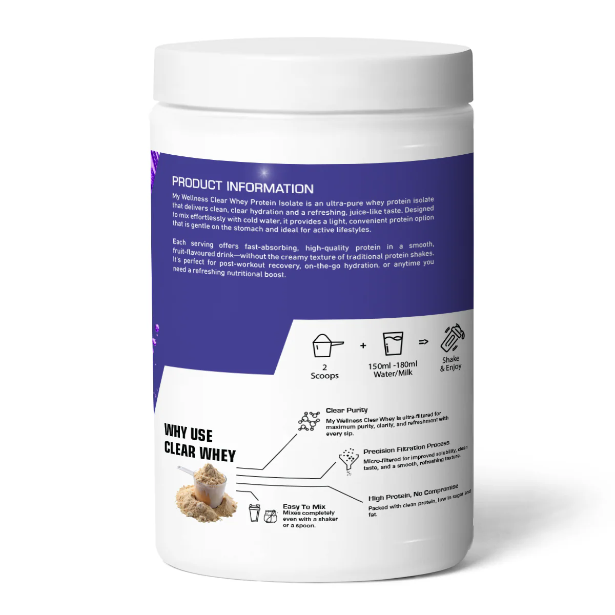 My Wellness - Clear Whey Isolate Berry Blaze 600g - Image 3