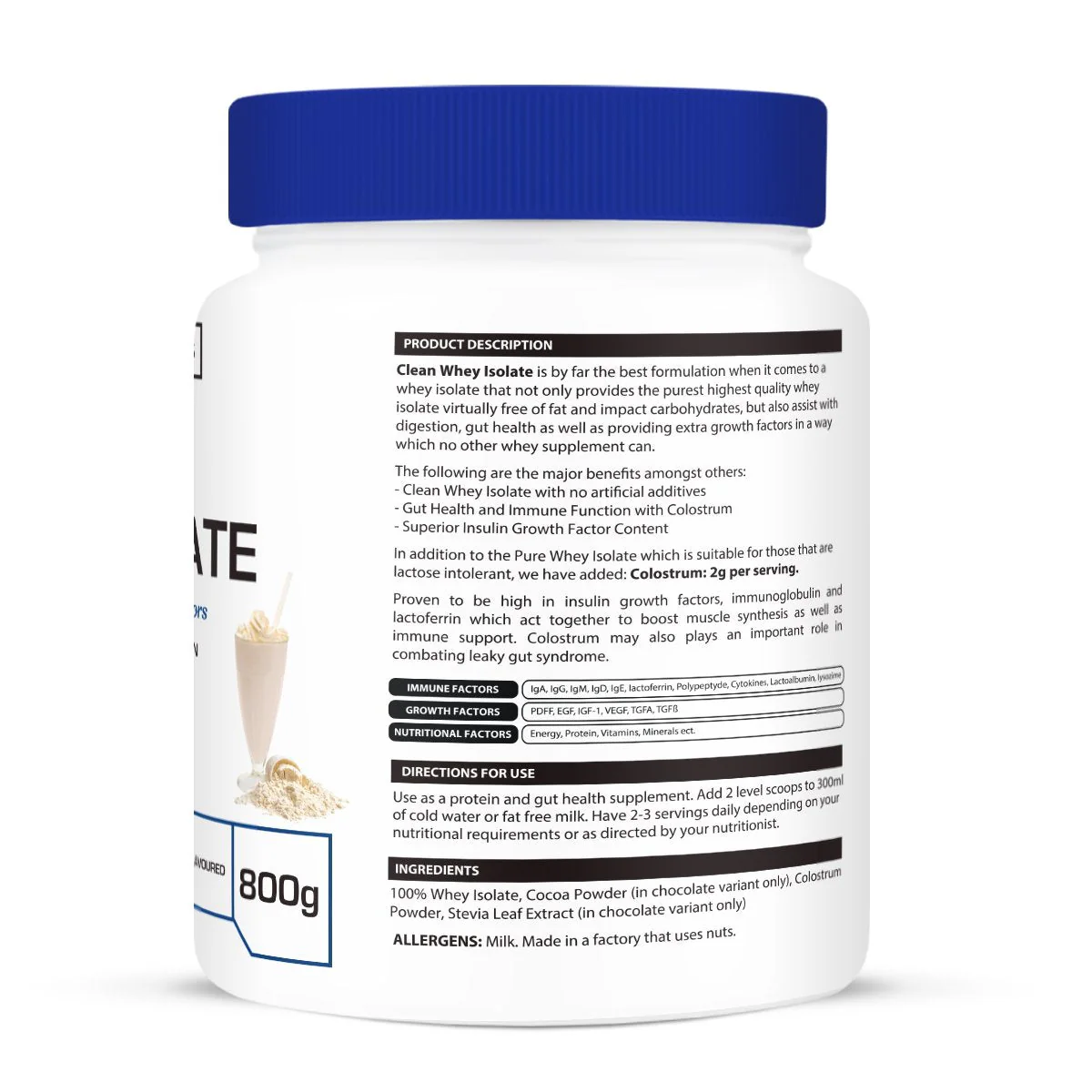 My Wellness - Clean Whey Isolate Unflavoured 800g - Image 2