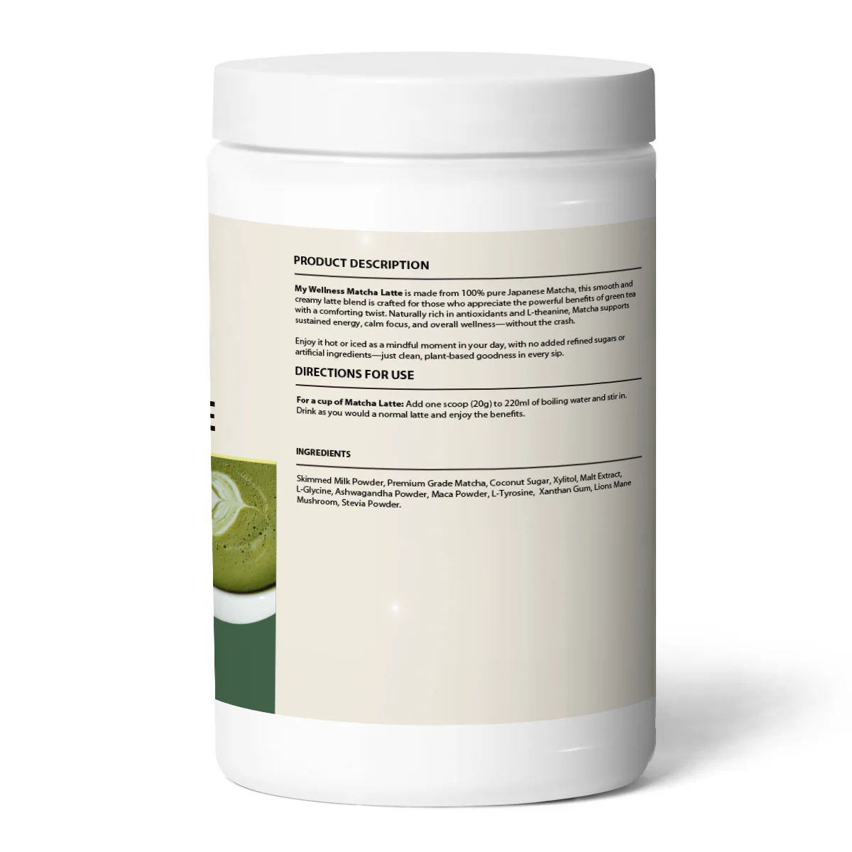 My Wellness - Green Tea Matcha Latte 450g - Image 3