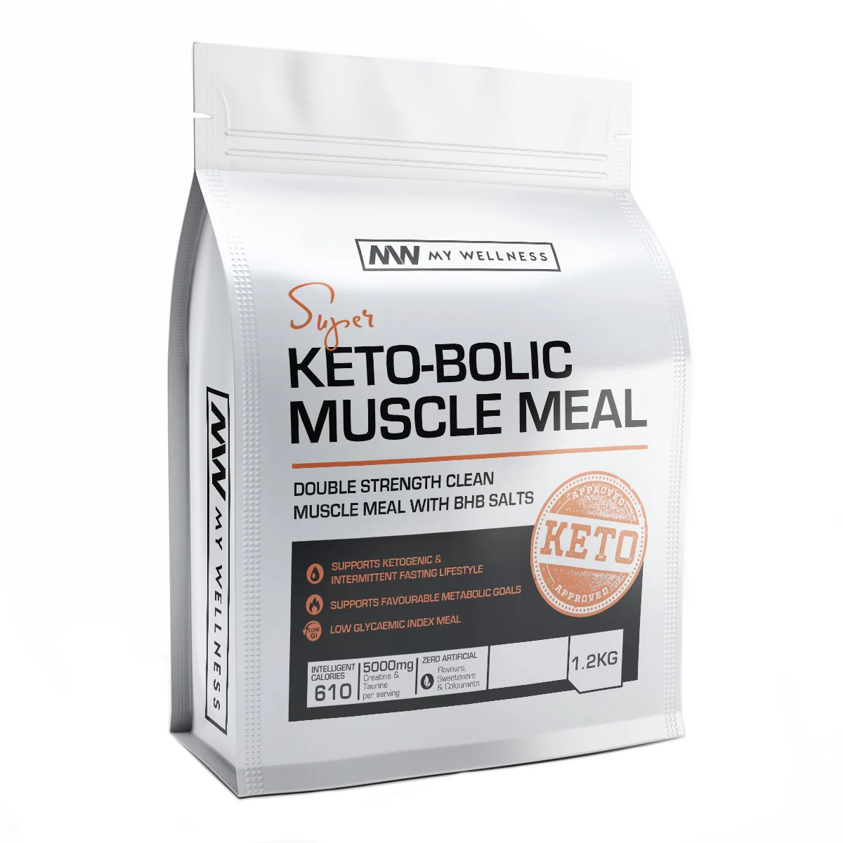 My Wellness - Keto-Bolic Muscle Meal Chocolate 1.2kg - Image 3