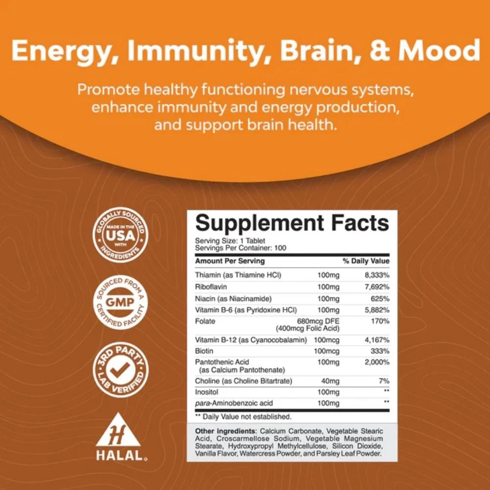 Nature's Craft - Super B Complex Vitamin B 100s - Image 2