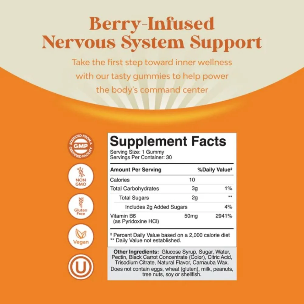 Nature's Craft - Vitamin B6 Gummies Berry 30s - Image 2