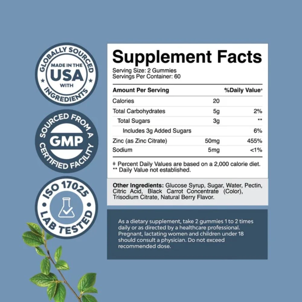 Nature's Craft - Zinc Gummies Mixed Berry 120s - Image 2