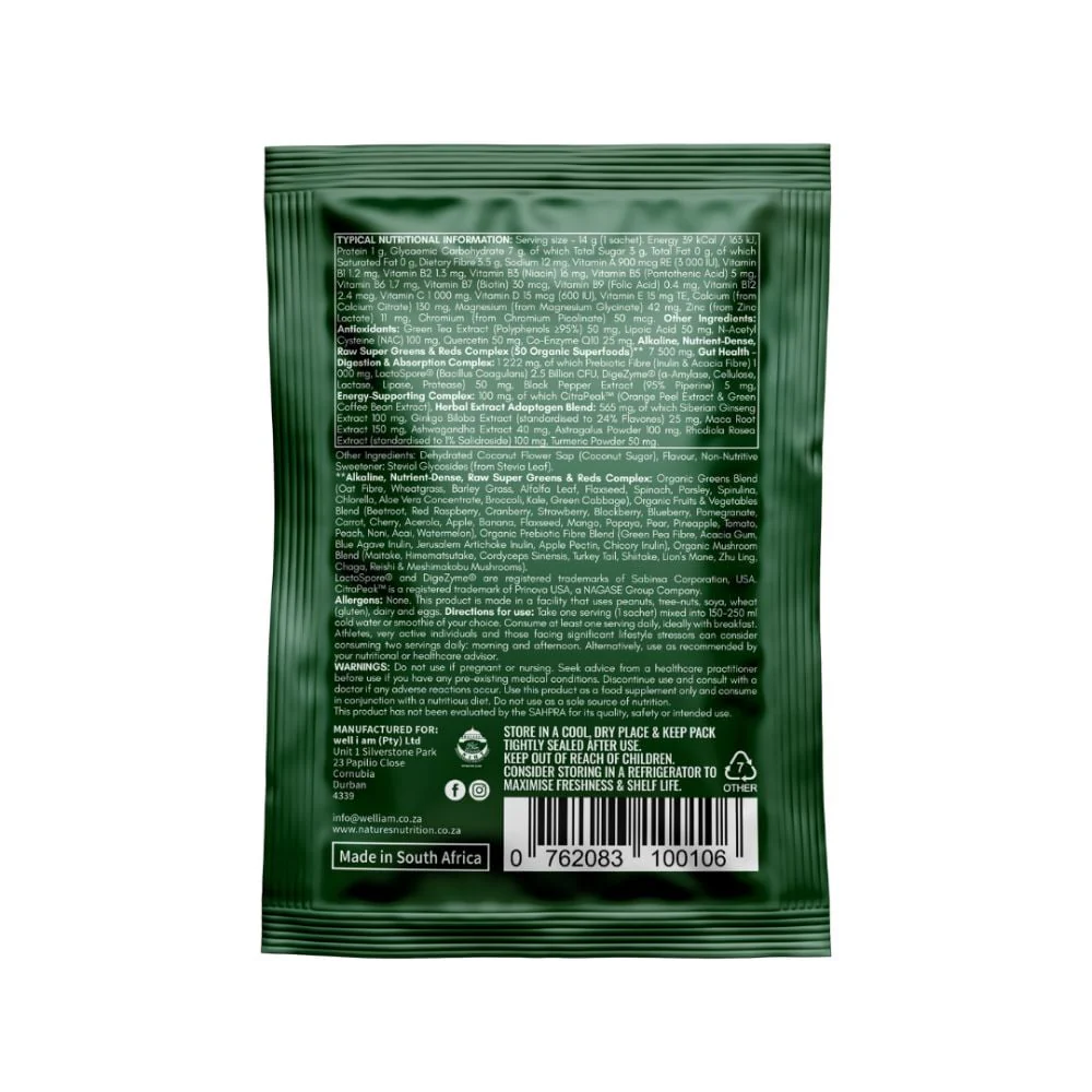 Nature's Nutrition - Active Greens Sachet 14g - Image 2