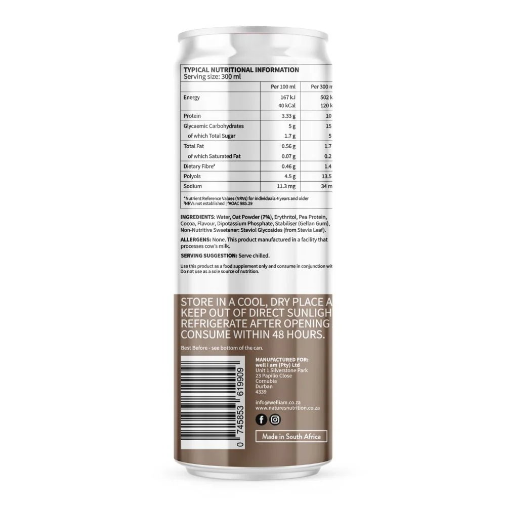 Nature's Nutrition - Oat Milk Protein Ready-To-Drink Chocolate Cacao 300ml - Image 2