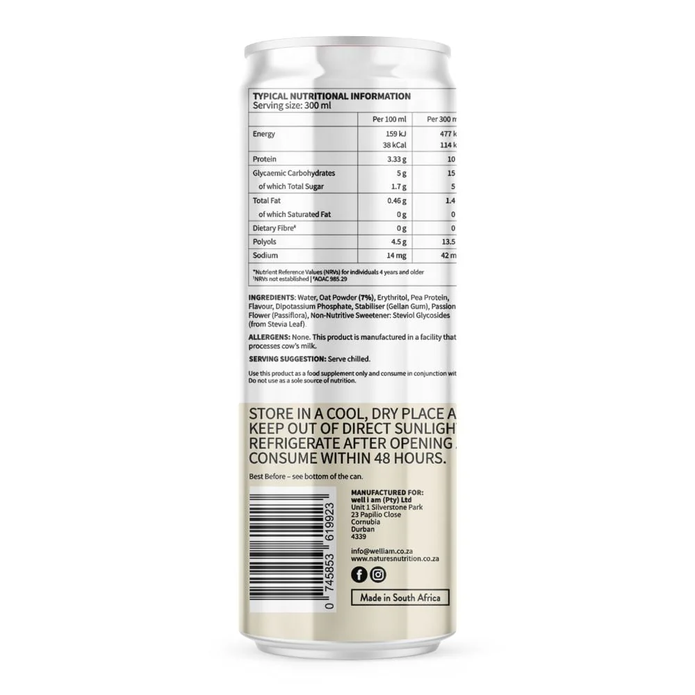 Nature's Nutrition - Oat Milk Protein Ready-To-Drink Vanilla Passion Flower 300ml - Image 2