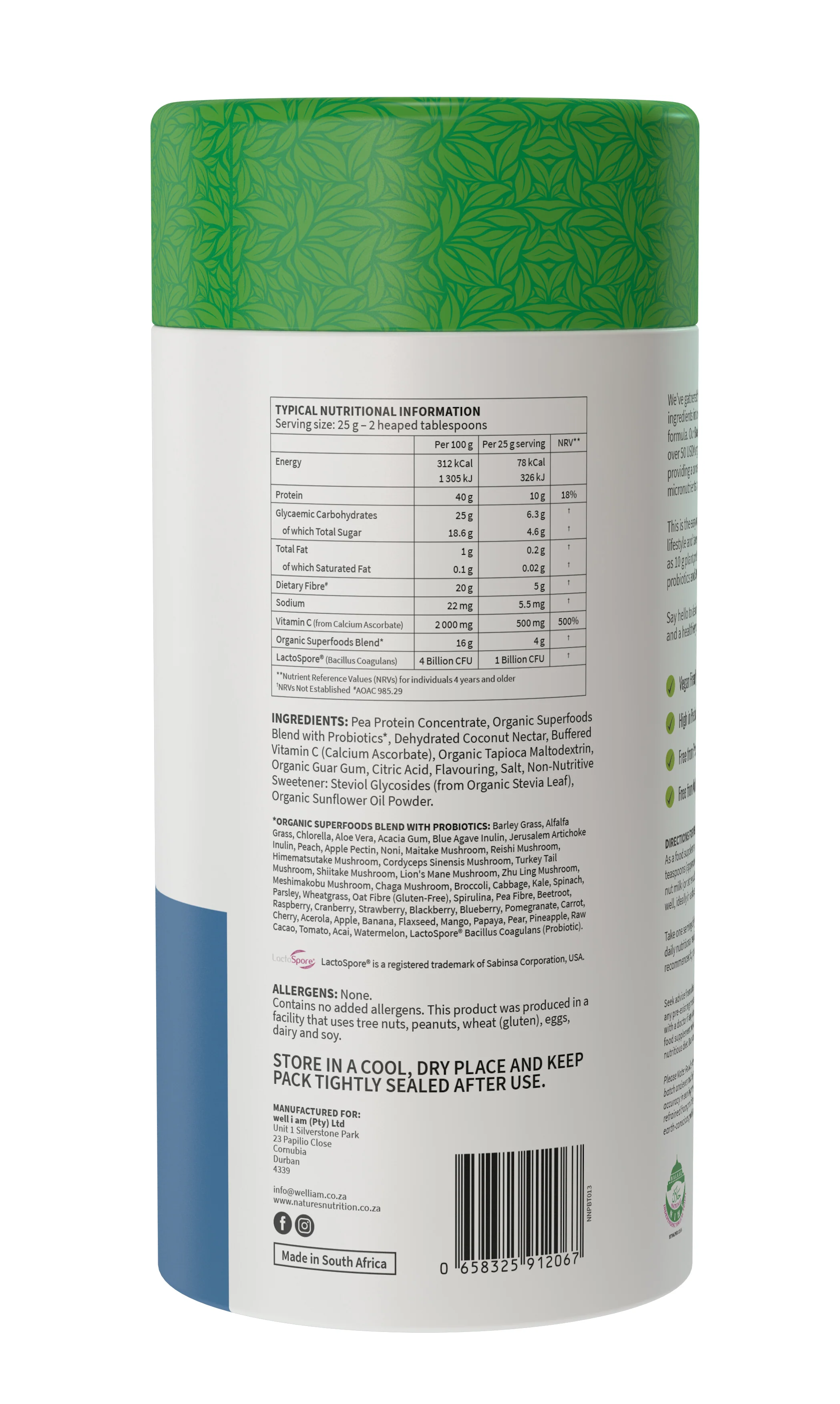 Nature's Nutrition - Superfoods Blueberry Sachet 25g - Image 2