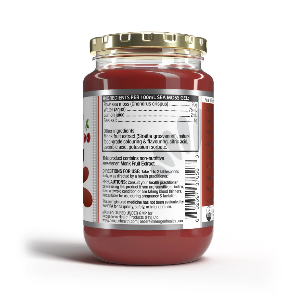 Neogenesis - Sea Moss Gel Cherry and Mixed Berries 375ml - Image 2