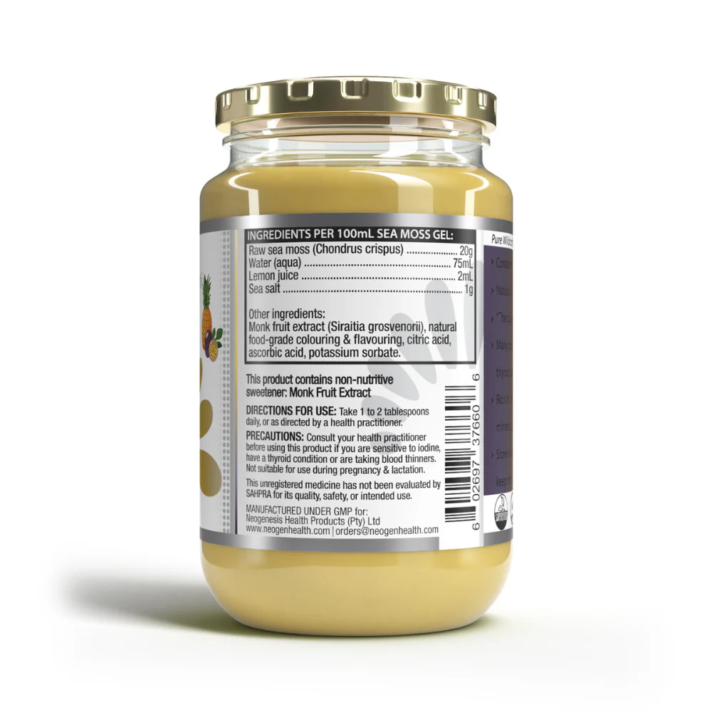 Neogenesis - Sea Moss Gel Passionfruit and Pineapple 375ml - Image 2