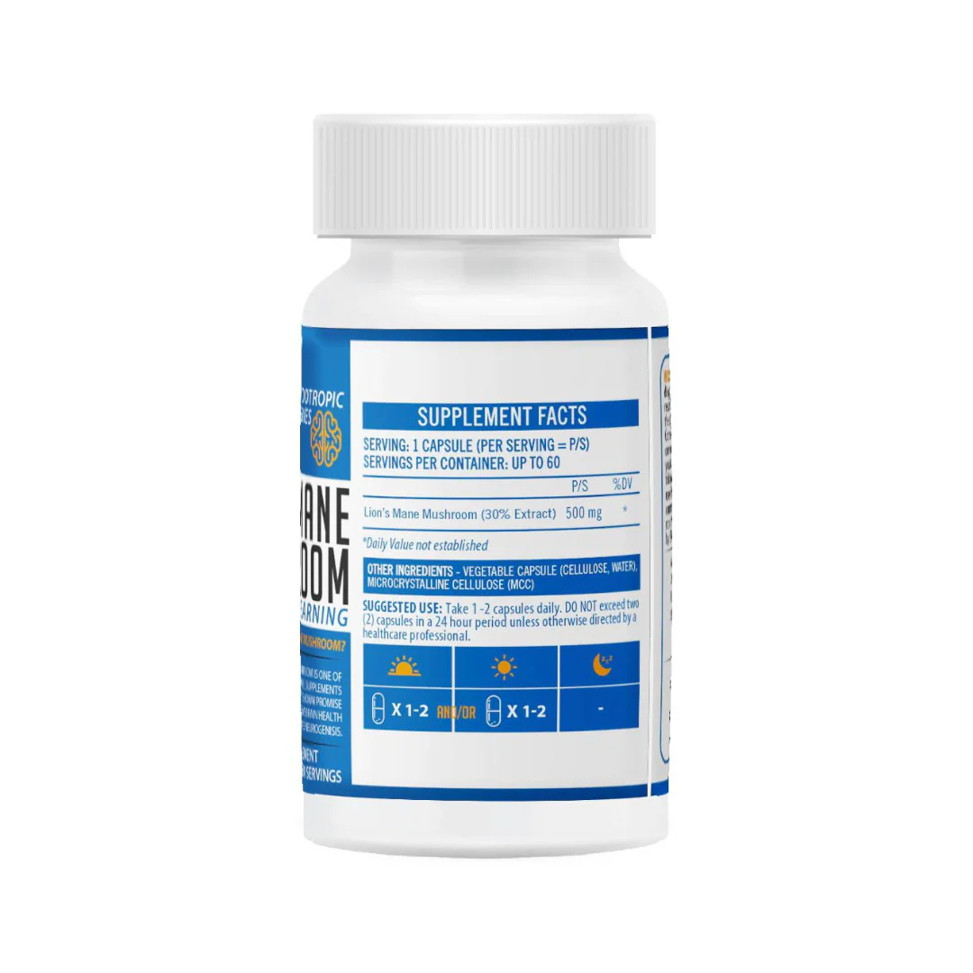 NeuroActive - Lions Mane Mushroom Capsules 60s - Image 2