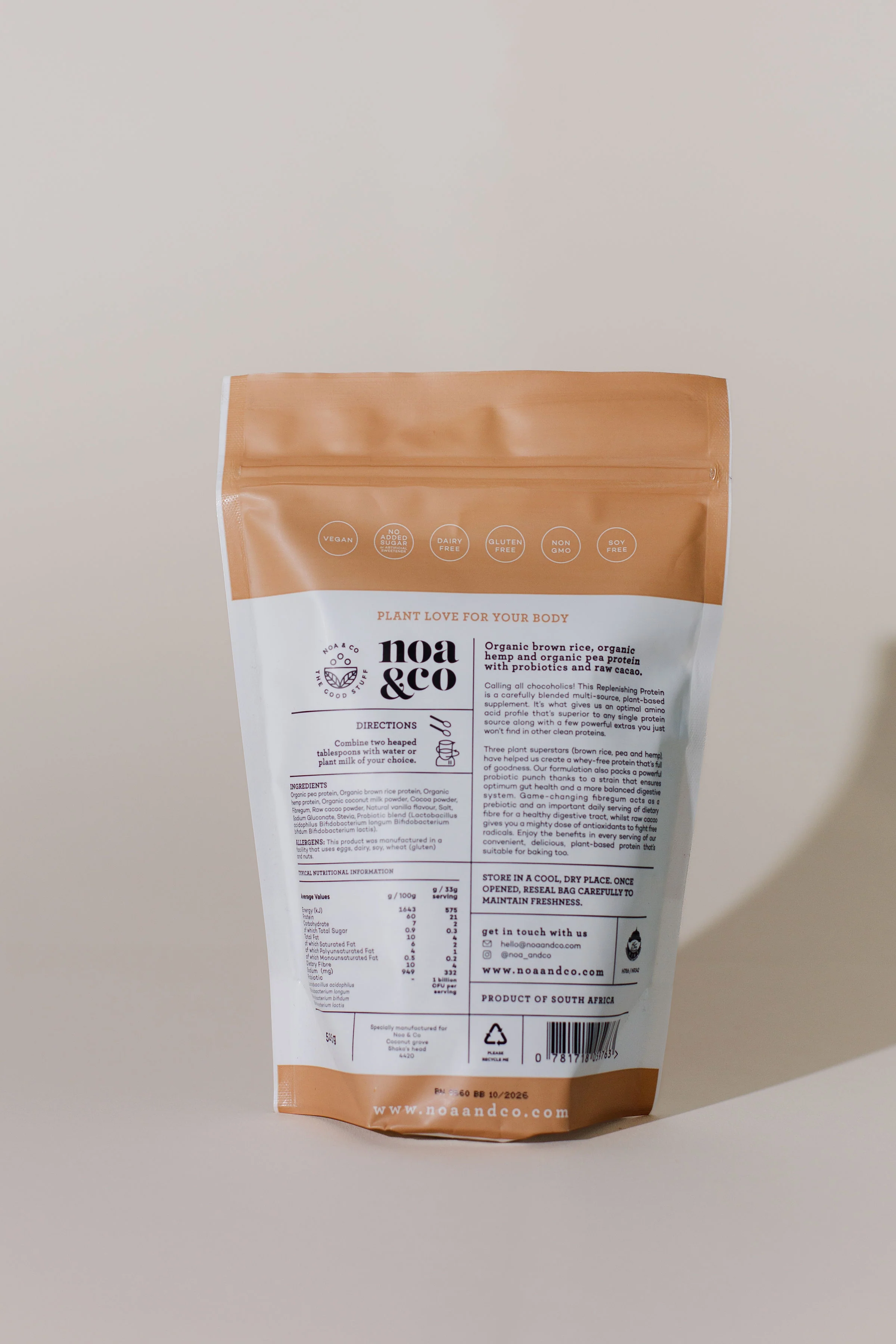 Noa and Co - Replenishing Protein Chocolate 525g - Image 2